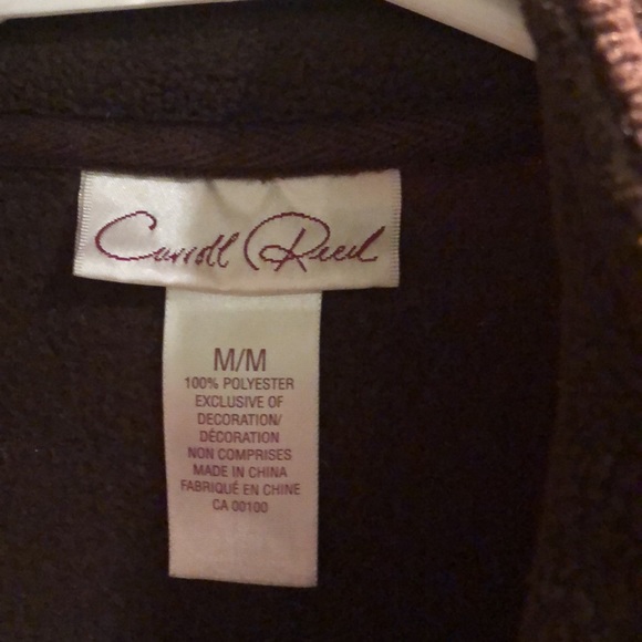 Carroll Reed, Brown fleece jacket with zipper and pockets - Picture 3 of 7